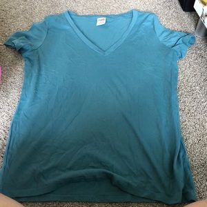 Pink/VS Teal Short Sleeve V-Neck